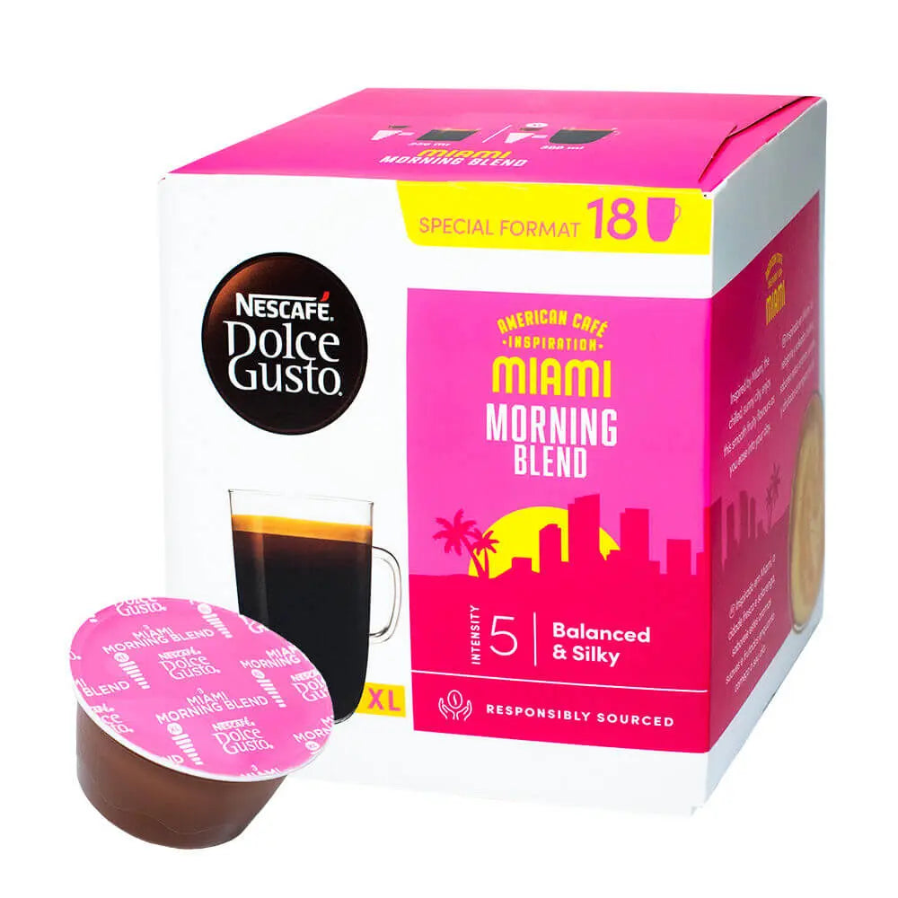 Nescafe Dolce Gusto Miami Morning Blend Coffee Capsules - 18 Capsules at Coffee & Cream Egypt