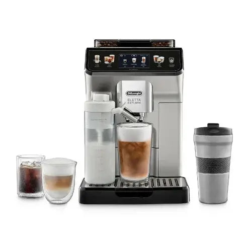 De’longhi - Eletta Explore ECAM450.55.S - Bean To Cup Espresso Machine - Color: Silver at Coffee & Cream Egypt