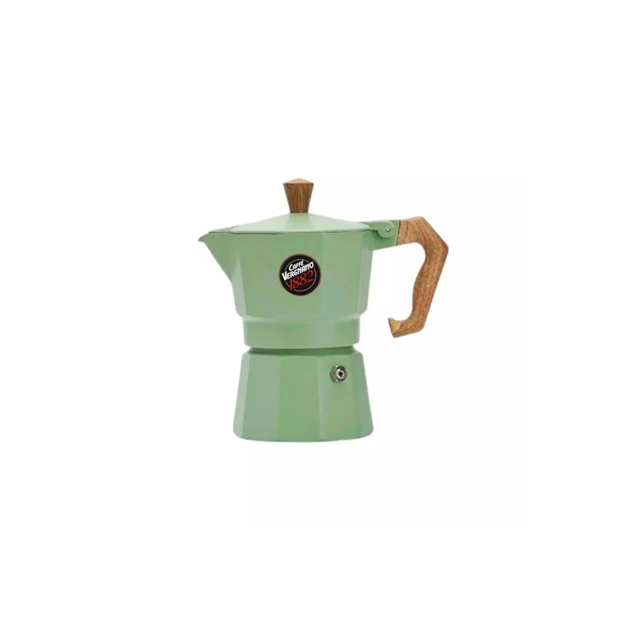 Caffè Vergnano - Mint Green Moka Pot - 3 Cup at Coffee & Cream Egypt