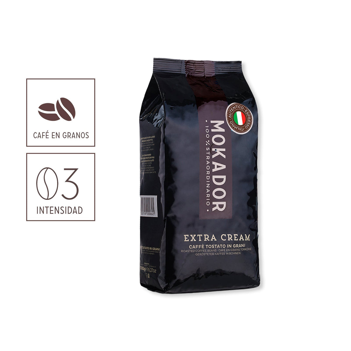 Mokador Extra Cream Coffee Beans 1kg