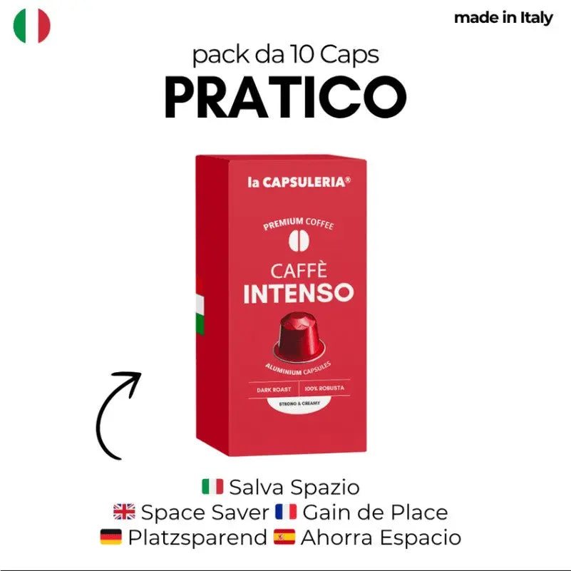 LACAPSULERIA - Intenso Coffee - Aluminum Capsules compatible with Nespresso®- 10 CAPS Coffee & Cream