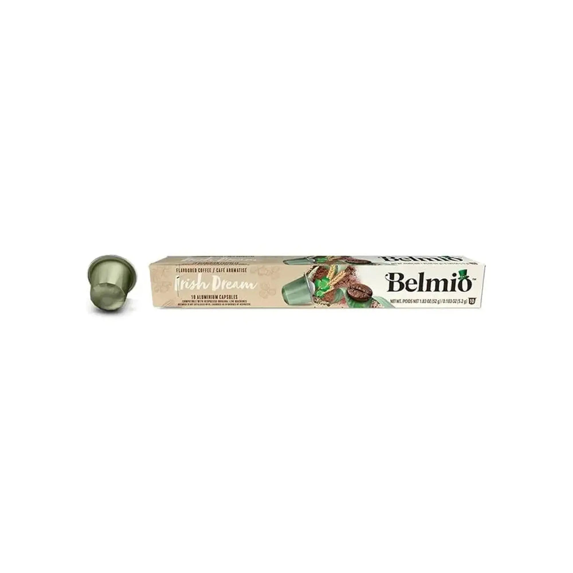 Order Belmio- Aluminium compatible by Nespresso - Irish Dream - 10 capsules for LE 245.00 at Coffee & Cream, All your coffee needs in one place. Shop Coffee, Beans, Ground Coffee, Instant Coffee, Creamers, Coffee Machines, Blenders, and more. 50+ Brands M