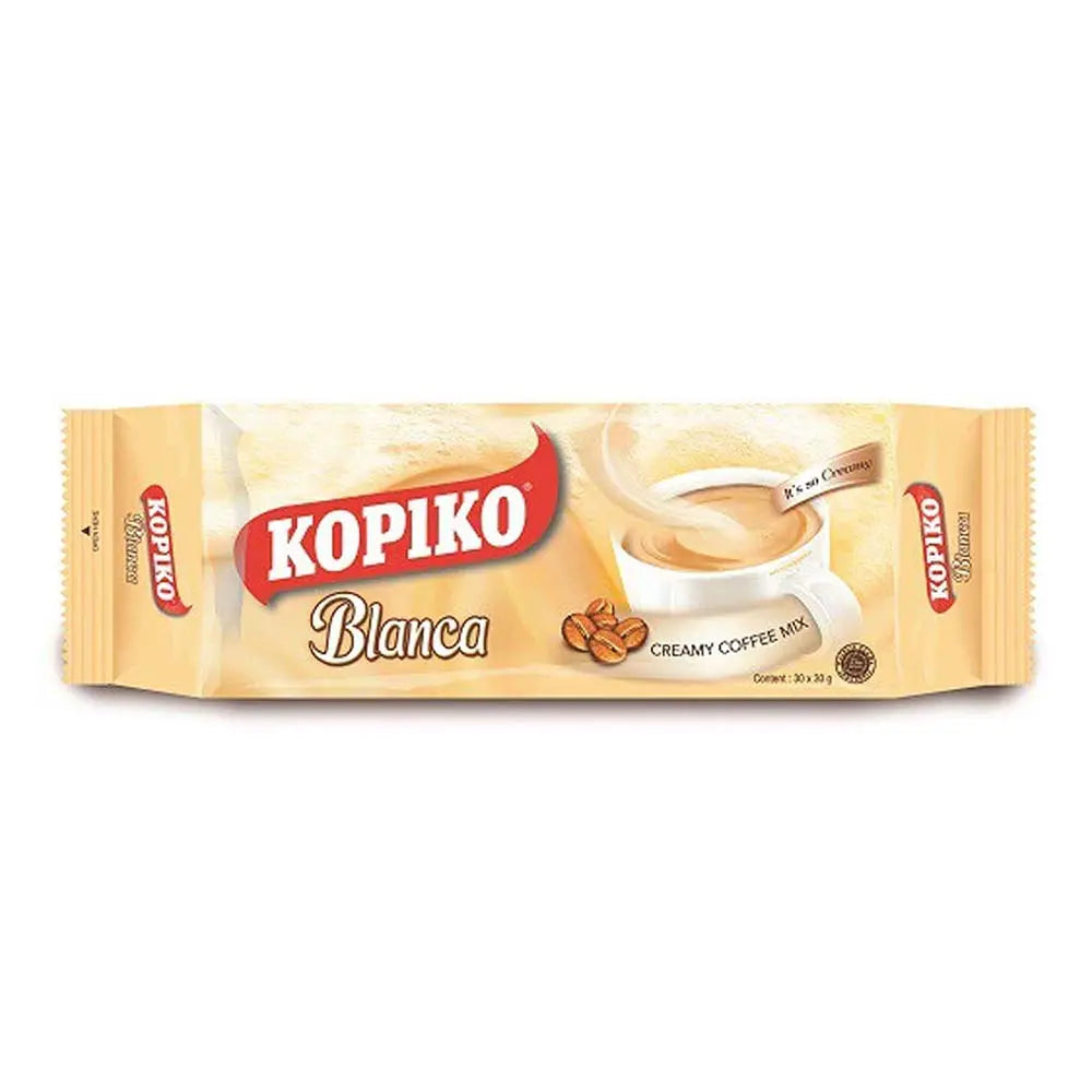 Order Kopiko - Blanca Creamy Coffee Mix - 900g (30*30g) for LE 395.00 at Coffee & Cream, All your coffee needs in one place. Shop Coffee, Beans, Ground Coffee, Instant Coffee, Creamers, Coffee Machines, Blenders, and more. 50+ Brands Monin, Lavazza, Starb