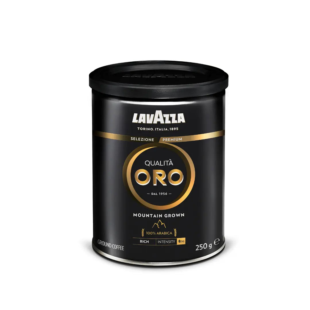 Lavazza Qualita Oro Black Ground Espresso Coffee - Tin - 250g at Coffee & Cream Egypt