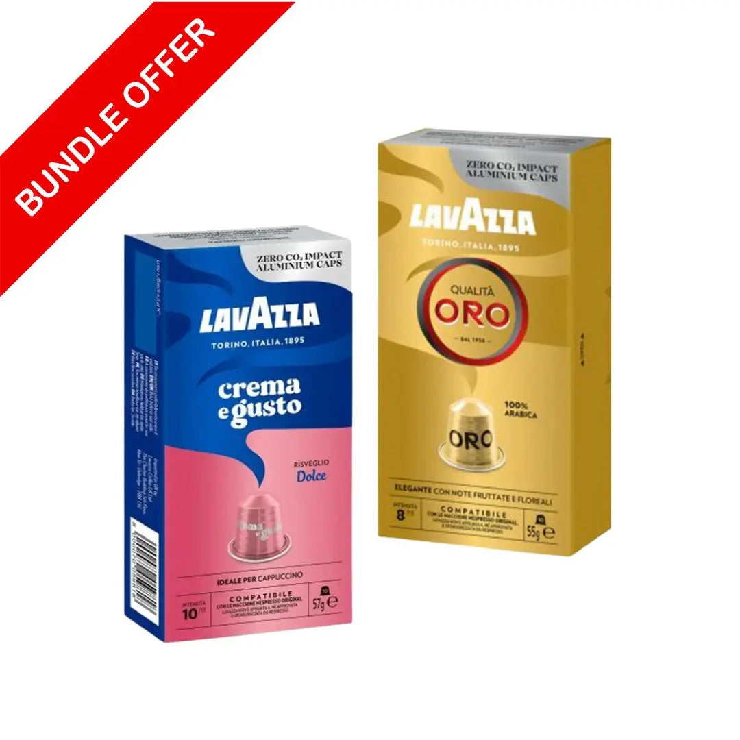 (20 Capsules) Lavazza Best Sellers Bundle compatible by Nespresso - Qualitá Oro & Crema e Gusto Dolce Risveglio at Co...