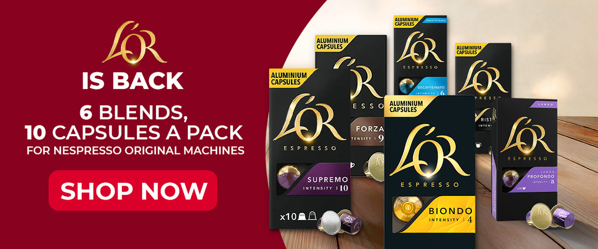 L'OR is back, 6 blends, 10 capsules a pack