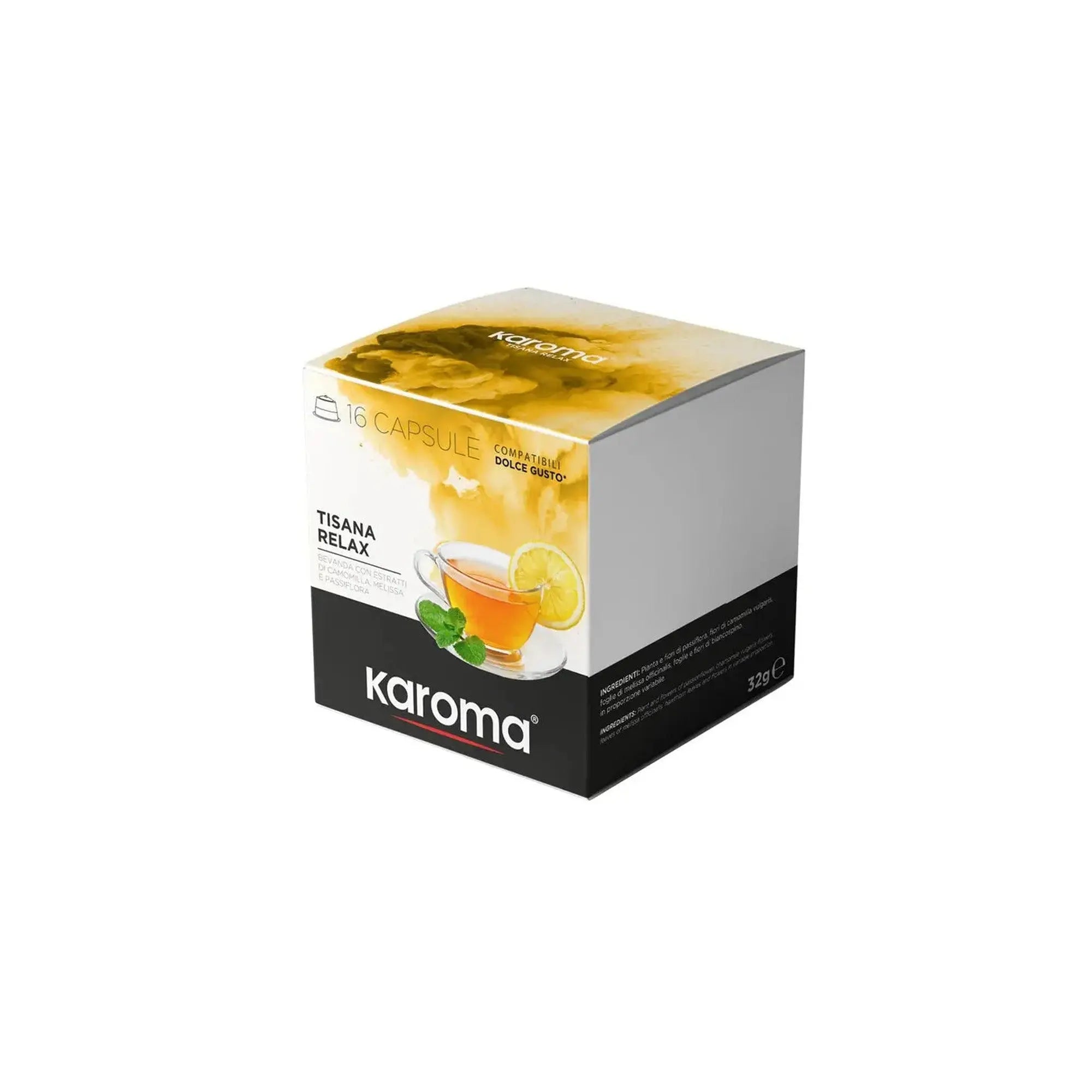 Karoma Relax Herbal Tea Dolce Gusto Compatible Capsules - 16 Capsules at Coffee & Cream Egypt