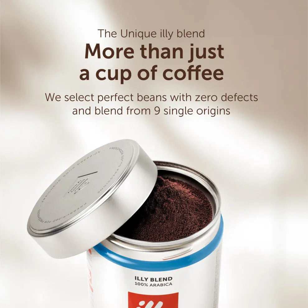 Illy - Decaffeinato Ground Espresso Coffee - 125g Coffee & Cream