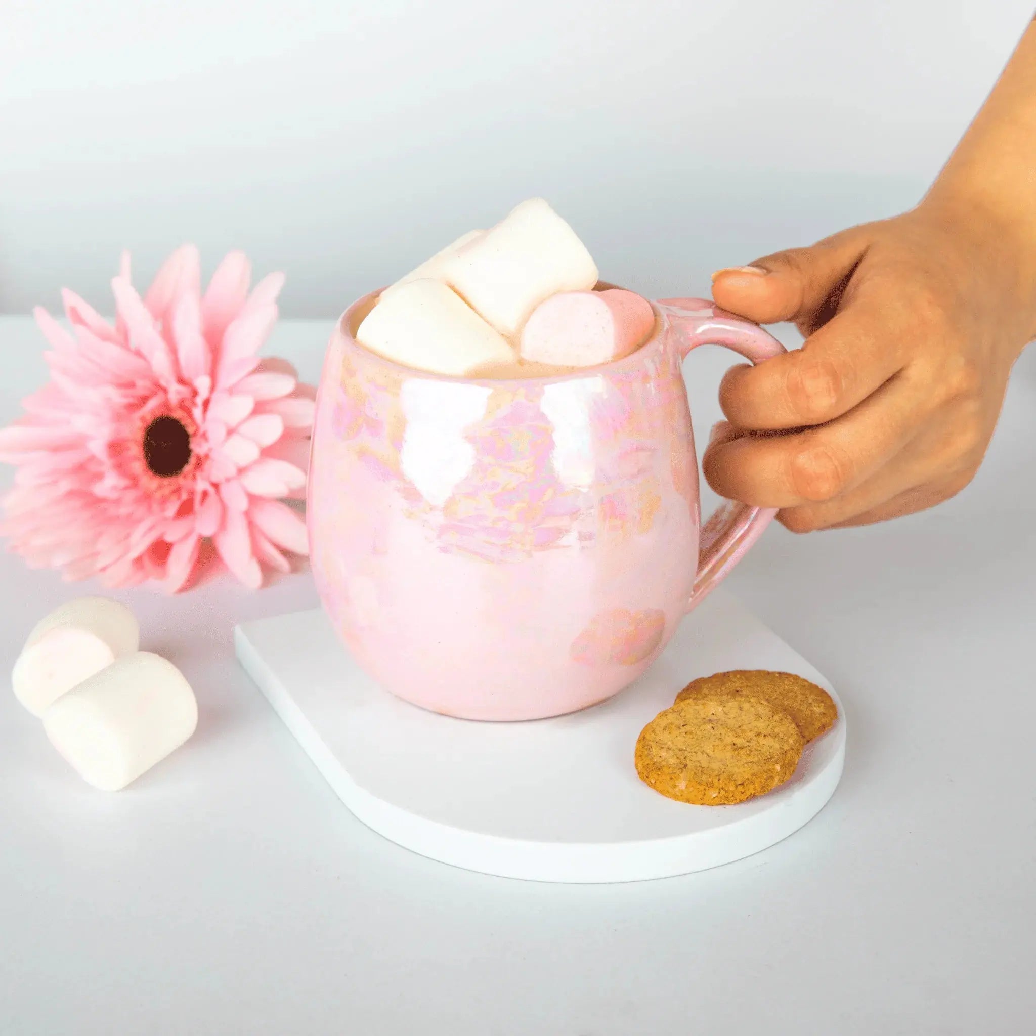 Order Handmade Pottery Coffee Mug - Light Pink for LE 445.00 at Coffee & Cream, All your coffee needs in one place. Shop Coffee, Beans, Ground Coffee, Instant Coffee, Creamers, Coffee Machines, Blenders, and more. 50+ Brands Monin, Lavazza, Starbucks, Nes
