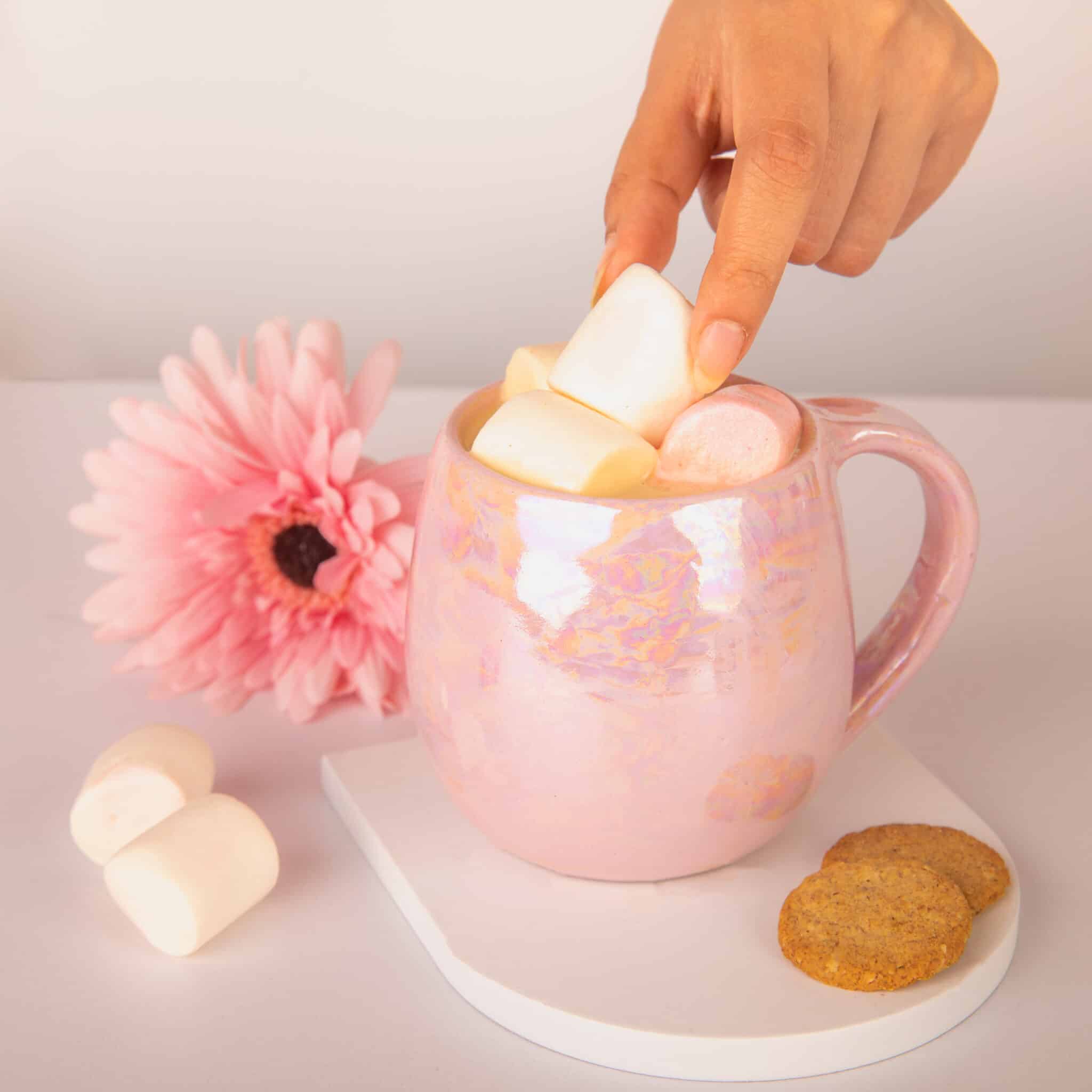 Order Handmade Pottery Coffee Mug - Light Pink for LE 445.00 at Coffee & Cream, All your coffee needs in one place. Shop Coffee, Beans, Ground Coffee, Instant Coffee, Creamers, Coffee Machines, Blenders, and more. 50+ Brands Monin, Lavazza, Starbucks, Nes
