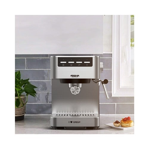 Arshia Espresso Coffee Machine, 1100 Watt, Silver - EM270-3215