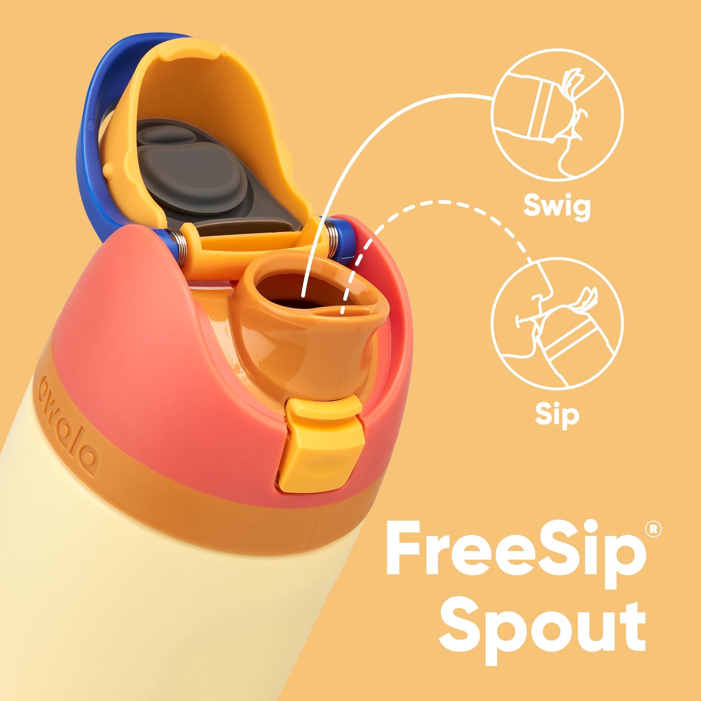 Owala Kids FreeSip Insulated Stainless Steel Water Bottle Misty Horizon 16oz / 475ml