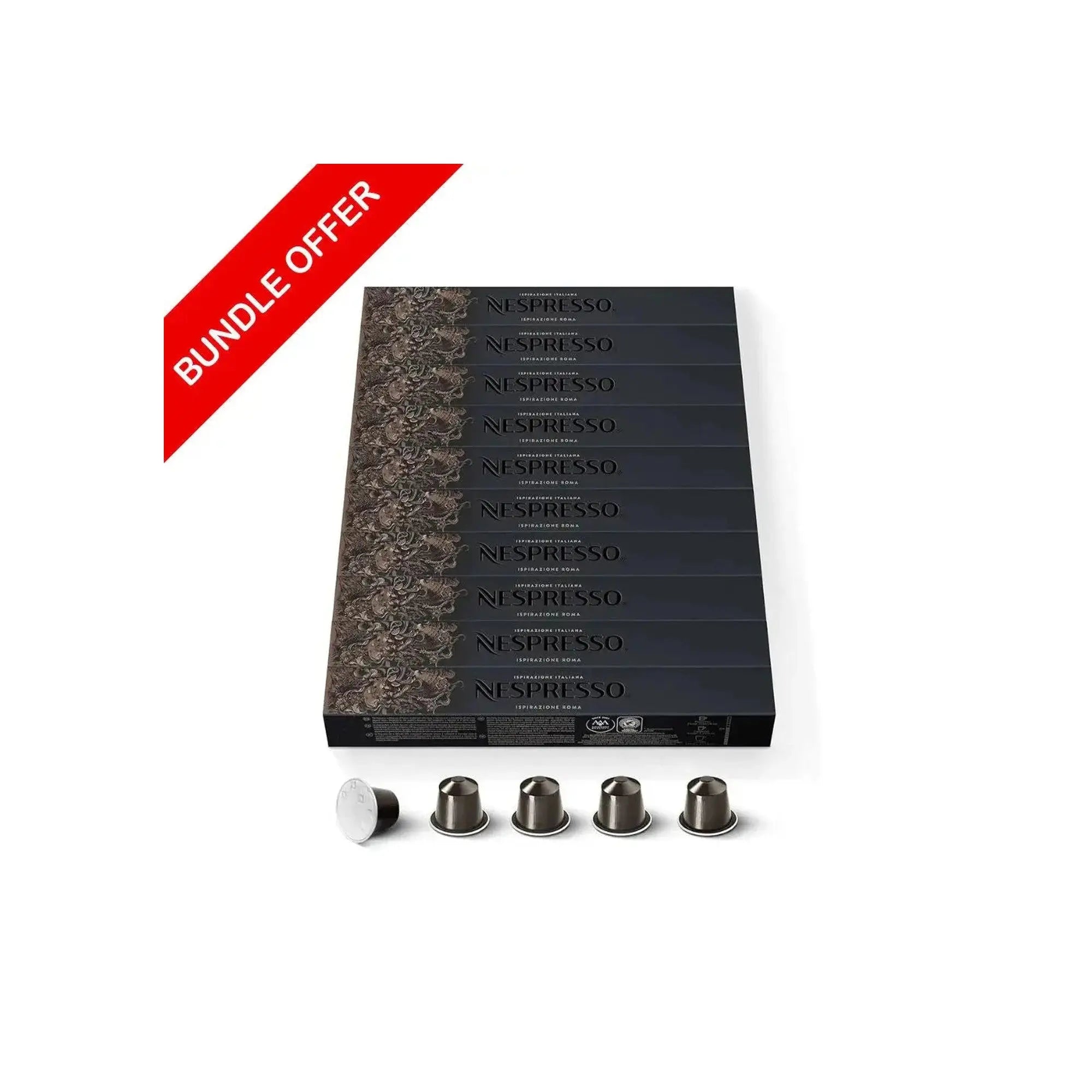 (100 Capsules) Nespresso - Roma - 10 Capsules X10 - Bundle at Coffee & Cream Egypt