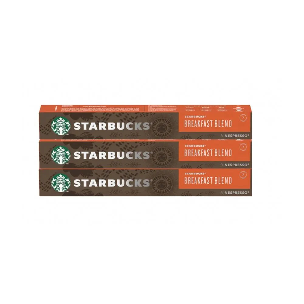 Order (30 Capsules) Starbucks - Breakfast Blend by Nespresso -10 Capsules X3 - Bundle for LE 730.00 at Coffee & Cream, All your coffee needs in one place. Shop Coffee, Beans, Ground Coffee, Instant Coffee, Creamers, Coffee Machines, Blenders, and more. 50