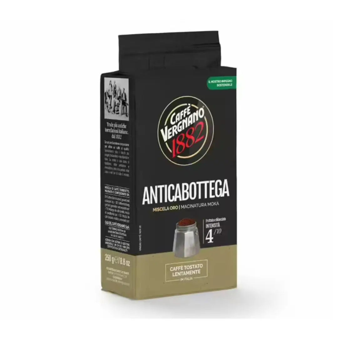 Order Caffè Vergnano - Anticabottega Ground Espresso Coffee - 250g for LE 294.00 at Coffee & Cream, All your coffee needs in one place. Shop Coffee, Beans, Ground Coffee, Instant Coffee, Creamers, Coffee Machines, Blenders, and more. 50+ Brands Monin, Lav