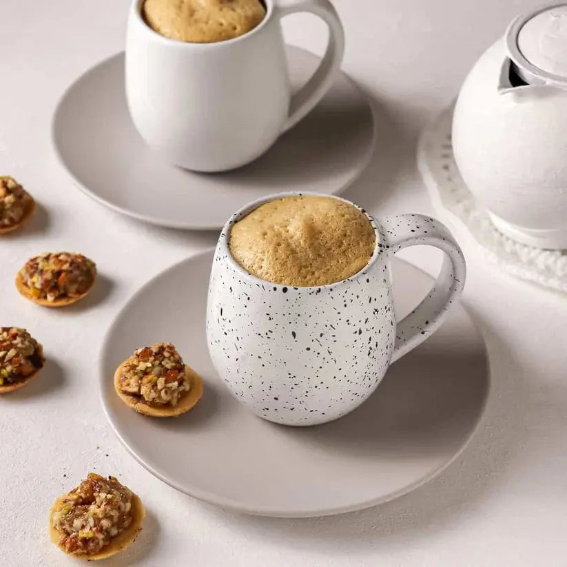 Order Handmade Pottery Coffee Mug - White & Black Dots for LE 445.00 at Coffee & Cream, All your coffee needs in one place. Shop Coffee, Beans, Ground Coffee, Instant Coffee, Creamers, Coffee Machines, Blenders, and more. 50+ Brands Monin, Lavazza, Starbu