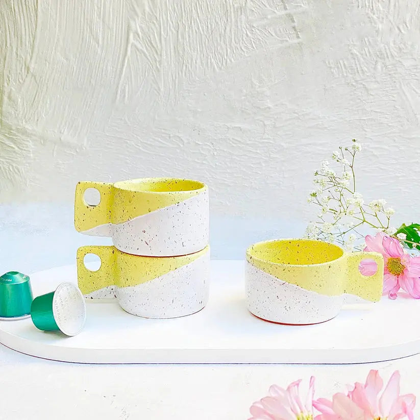 Order Espresso cup - Vibrant Yellow - 2 Pieces Set for LE 430.00 at Coffee & Cream, All your coffee needs in one place. Shop Coffee, Beans, Ground Coffee, Instant Coffee, Creamers, Coffee Machines, Blenders, and more. 50+ Brands Monin, Lavazza, Starbucks,