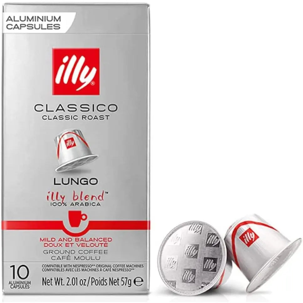 Order Illy - Classico Lungo Compatible by Nespresso -10 capsules for LE 289.00 at Coffee & Cream, All your coffee needs in one place. Shop Coffee, Beans, Ground Coffee, Instant Coffee, Creamers, Coffee Machines, Blenders, and more. 50+ Brands Monin, Lavaz