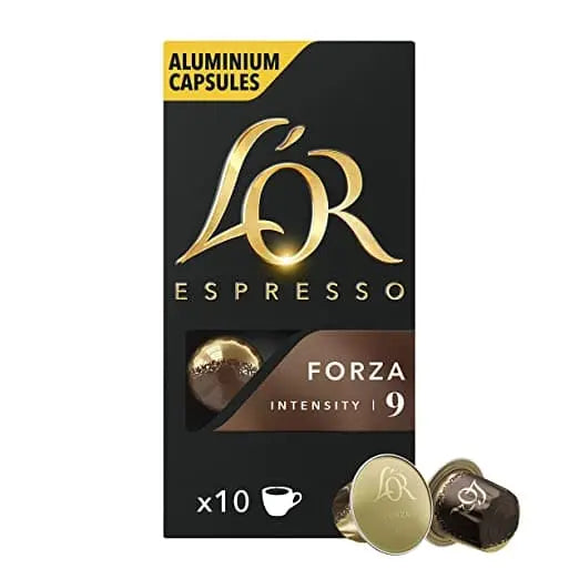 Order L'or - Forza 9 Compatible with Nespresso - 10 Capsules for LE 255.00 at Coffee & Cream, All your coffee needs in one place. Shop Coffee, Beans, Ground Coffee, Instant Coffee, Creamers, Coffee Machines, Blenders, and more. 50+ Brands Monin, Lavazza,