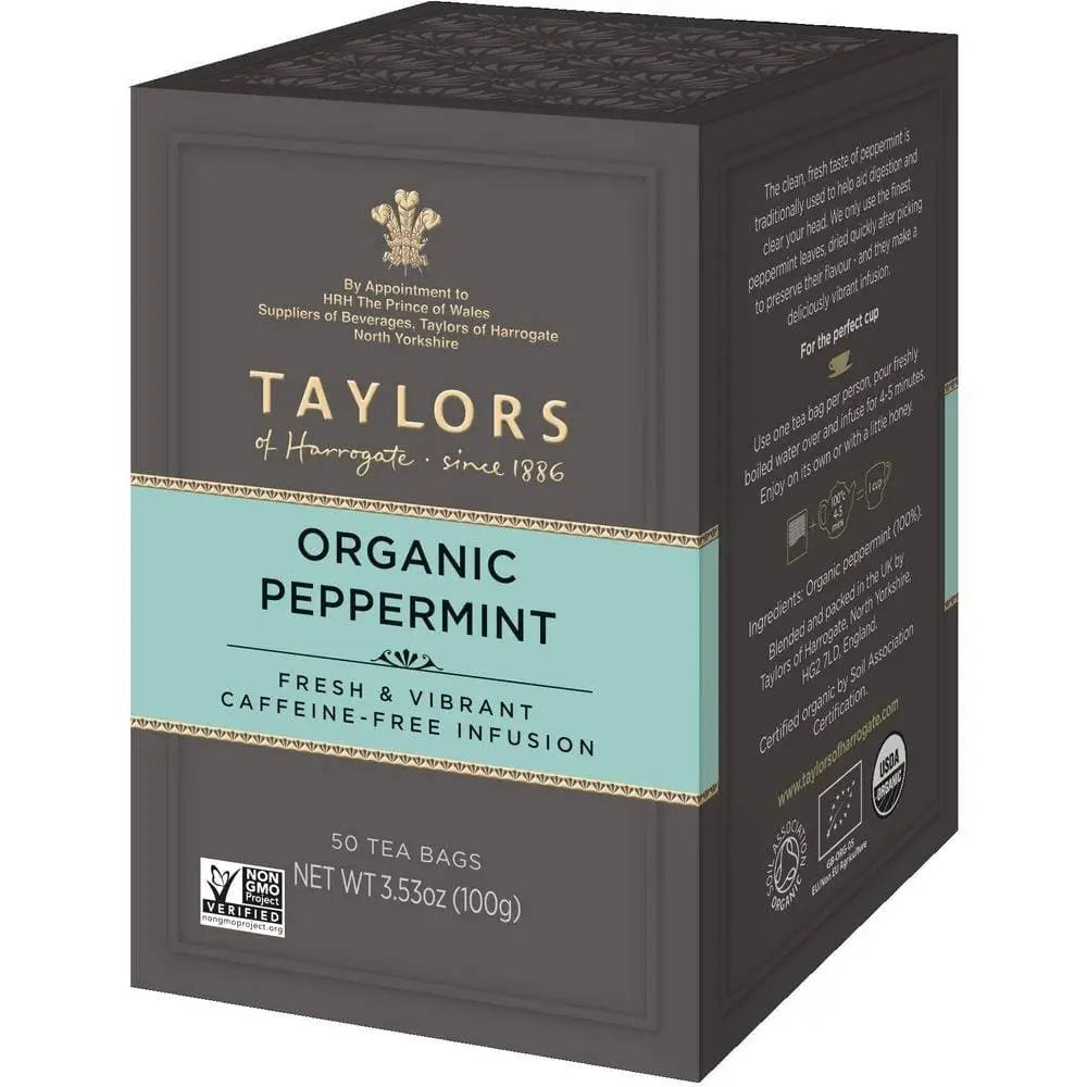 Order Taylors - of Harrogate Organic Peppermint Tea - Pack of 20 Tea Envelopes for LE 145.00 at Coffee & Cream, All your coffee needs in one place. Shop Coffee, Beans, Ground Coffee, Instant Coffee, Creamers, Coffee Machines, Blenders, and more. 50+ Brand