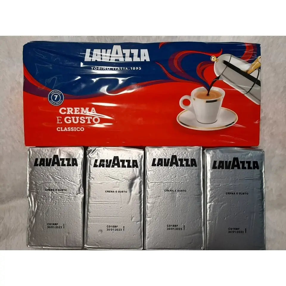 Order Lavazza - Crema e Gusto Classico ground coffee - 4 x 250g Package for LE 600.00 at Coffee & Cream, All your coffee needs in one place. Shop Coffee, Beans, Ground Coffee, Instant Coffee, Creamers, Coffee Machines, Blenders, and more. 50+ Brands Monin