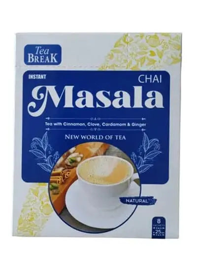 Order Tea Break - Instant Masala Chai with Cinnamon, Clove, Cardamom & ginger - 8 sachets *25g for LE 45.00 at Coffee & Cream, All your coffee needs in one place. Shop Coffee, Beans, Ground Coffee, Instant Coffee, Creamers, Coffee Machines, Blenders, and