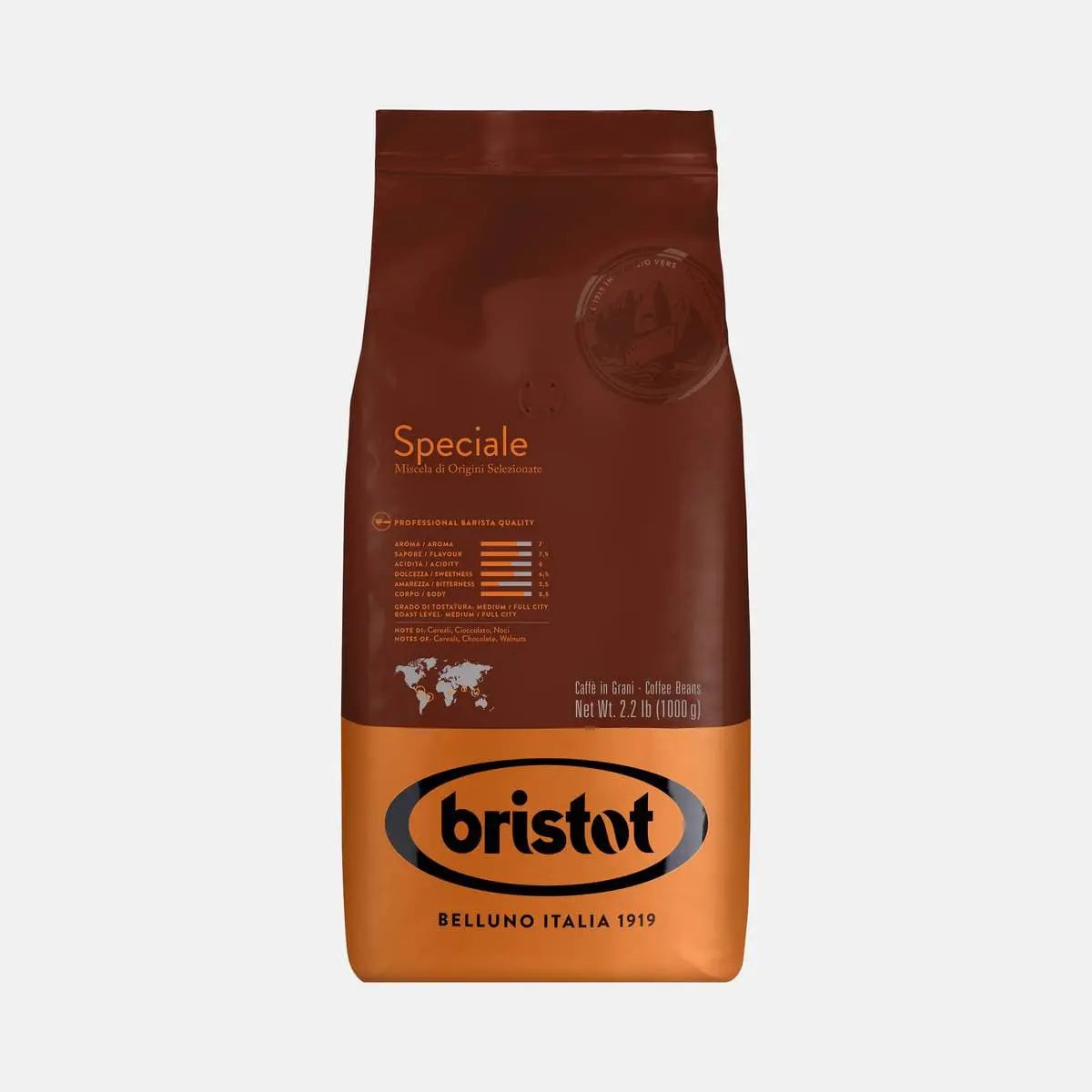 Order Bristot - Espresso Speciale - 1kg for LE 1500.00 at Coffee & Cream, All your coffee needs in one place. Shop Coffee, Beans, Ground Coffee, Instant Coffee, Creamers, Coffee Machines, Blenders, and more. 50+ Brands Monin, Lavazza, Starbucks, Nespresso