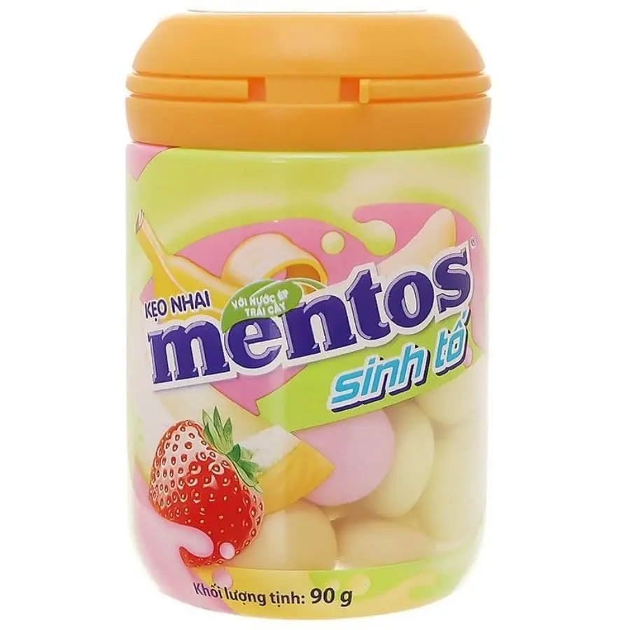 Order Mentos - Smoothie Candy (Strawberry, Banana, Melon) Jar - 90g for LE 50.00 at Coffee & Cream, All your coffee needs in one place. Shop Coffee, Beans, Ground Coffee, Instant Coffee, Creamers, Coffee Machines, Blenders, and more. 50+ Brands Monin, Lav