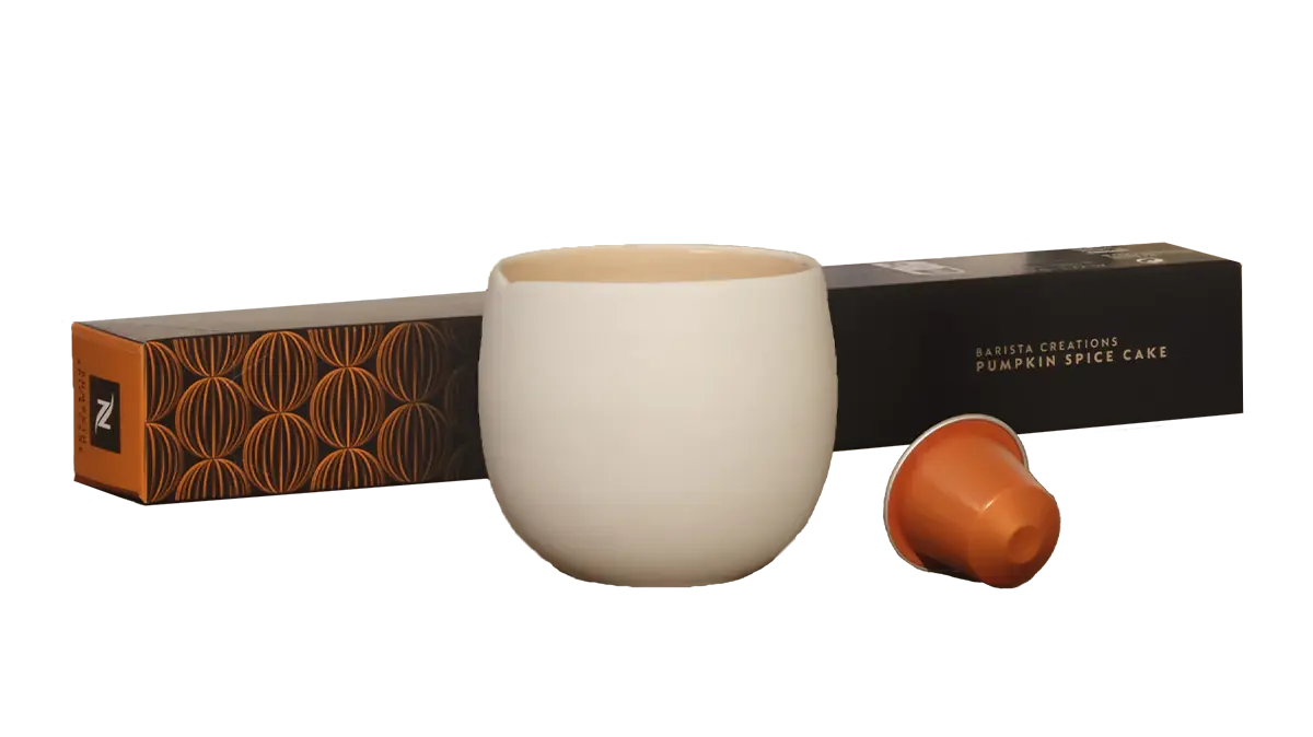 Order Nespresso - Pumpkin Spice Cake - Limited Edition - 10 capsules best before 30\4\2024 for LE 399.99 at Coffee & Cream, All your coffee needs in one place. Shop Coffee, Beans, Ground Coffee, Instant Coffee, Creamers, Coffee Machines, Blenders, and mor