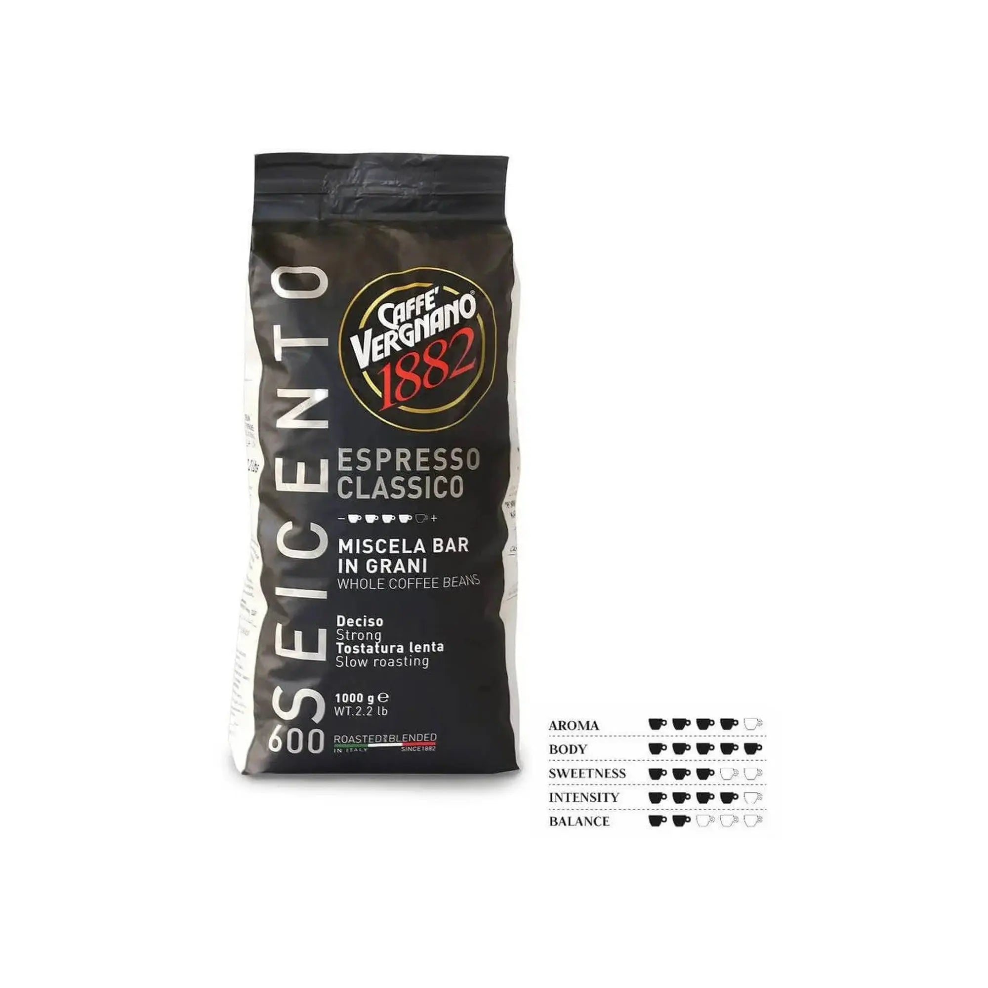 Caffè Vergnano - 600 seicento classico -1kg at Coffee & Cream Egypt