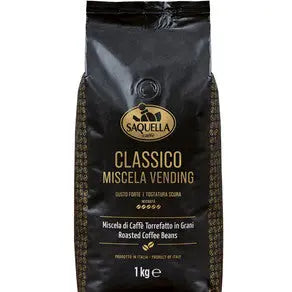 Saquella - Classico Miscela Vending Whole Coffee Beans - 1kg Coffee & Cream