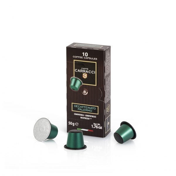 Caffe Carracci - Palermo Decaffeinato Compatible With Nespresso Capsules -10 capsules