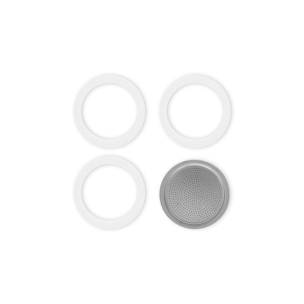 Bialetti Moka Express filter plate and gasket set for 3/4-cup model