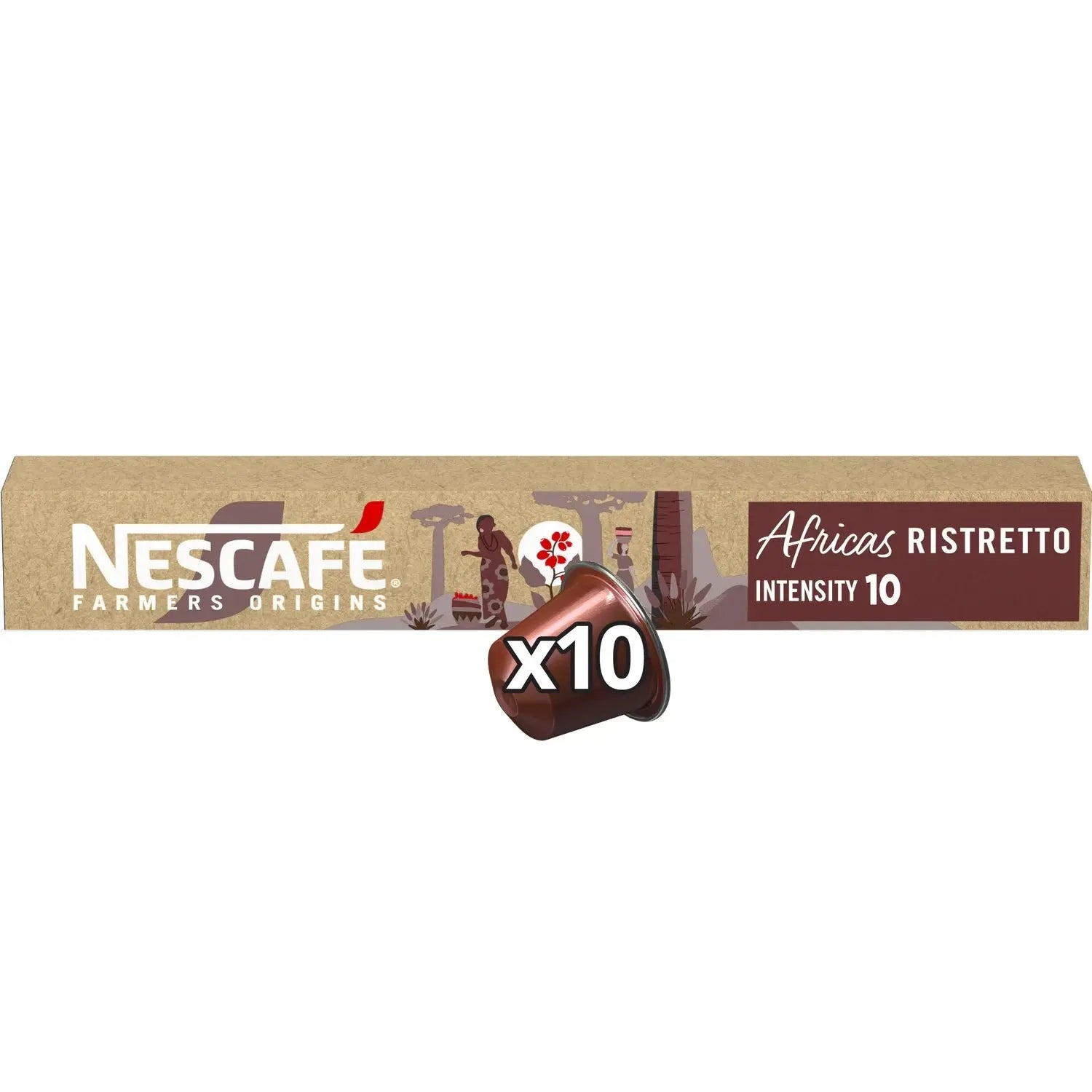 Nescafe Farmers Origins - Africas Ristretto #10 Compatible by Nespresso -10 capsules at Coffee & Cream Egypt