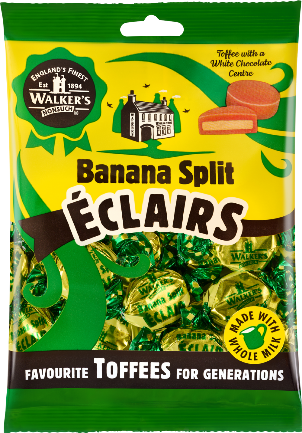 Walker's Nonsuch Banana Split Eclairs 150g bag