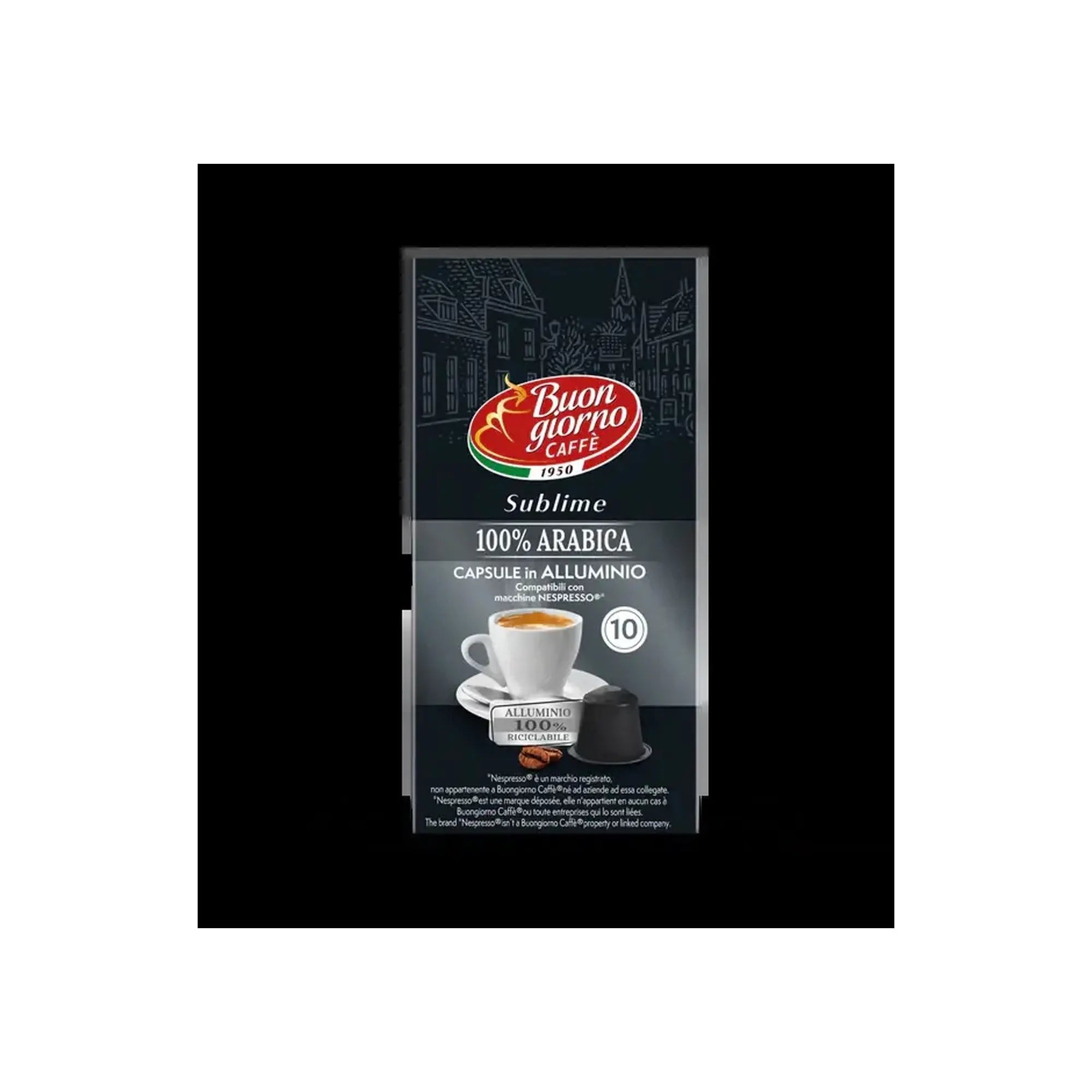 Buongiorno Caffè -100% Arabica - Compatible by Nespresso -10 capsules at Coffee & Cream Egypt