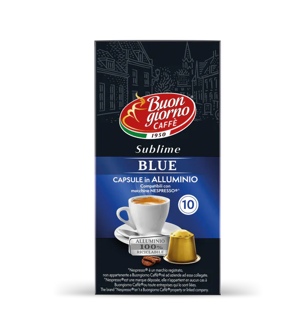 Buongiorno Caffè - Sublime Blu - Compatible By Nespresso-Blue -10 Capsules