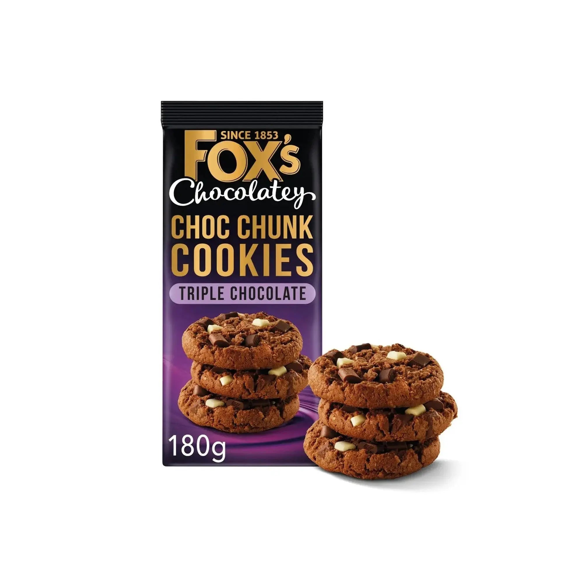 FOX'S - Choco Chunk Cookies Triple Chocolate - 180g at Coffee & Cream Egypt