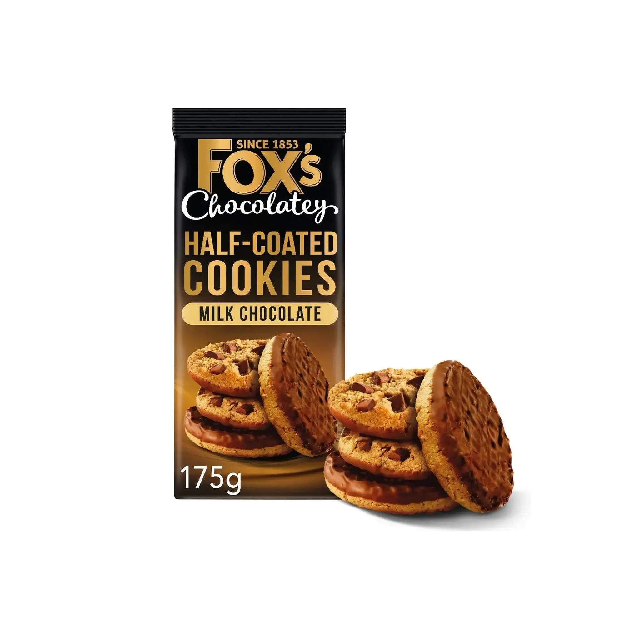 FOX'S - Half Coated Cookies Milk Chocolate - 180g at Coffee & Cream Egypt