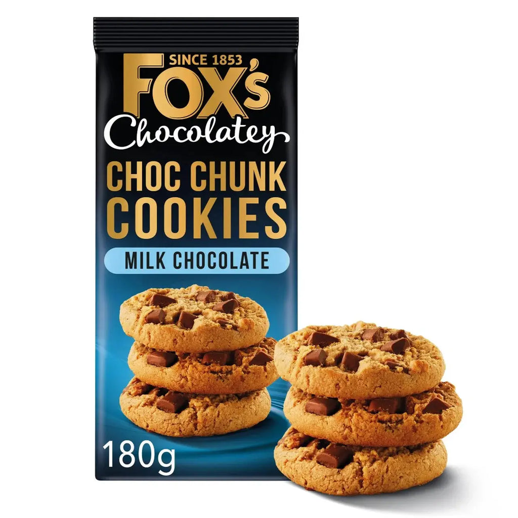 FOX'S  - Choco Chunk Cookies Milk Chocolate  - 180g Coffee & Cream