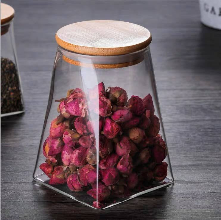 Glass Jar With Wooden Lid - 550ml