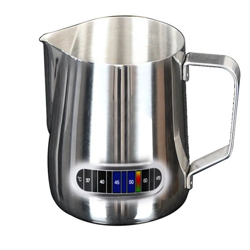 Milk Jug Stainless Steel Milk Pitcher, With Thermometer - 600ml