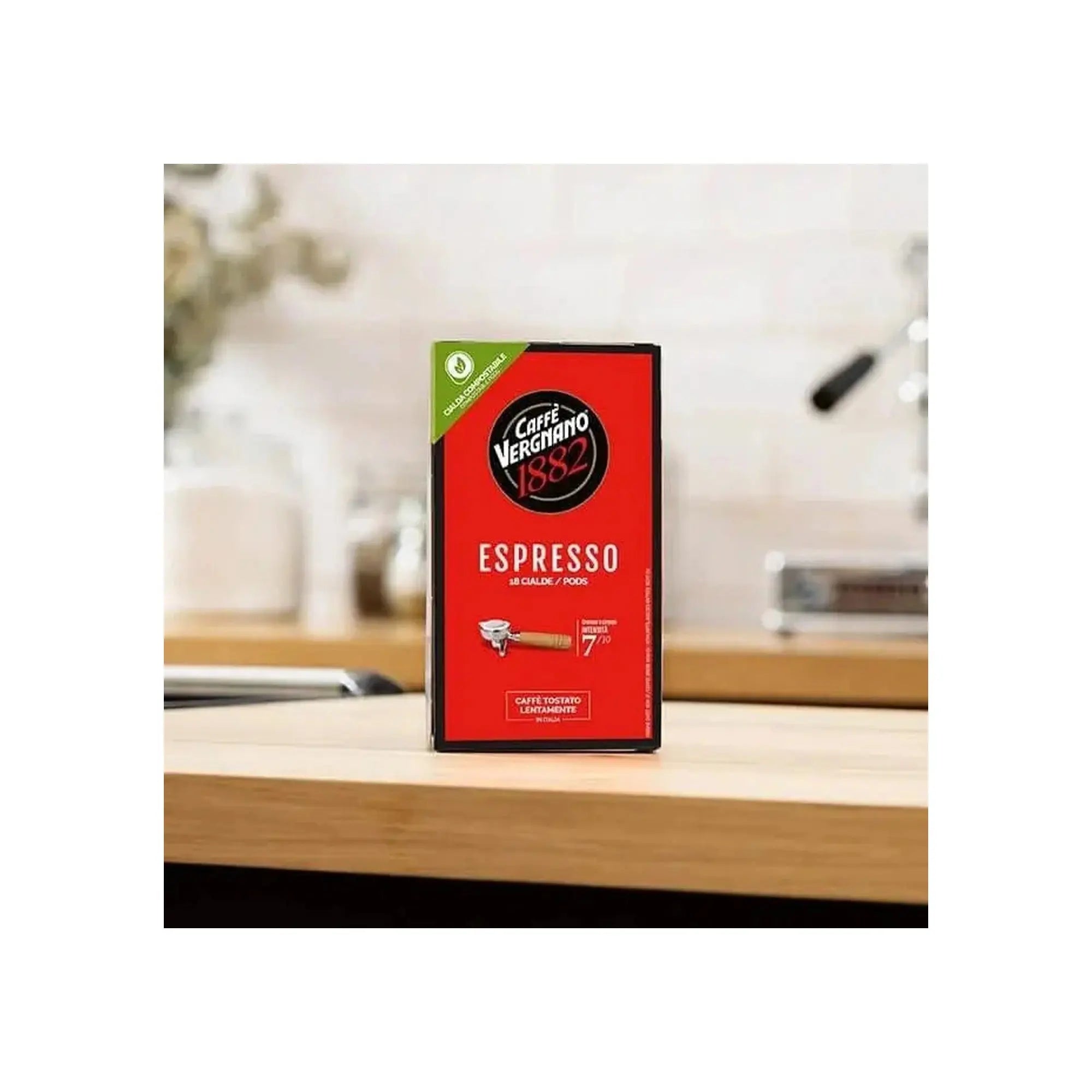 Caffè Vergnano - Espresso Compostabili ESE - 18 Cialde/pods at Coffee & Cream Egypt