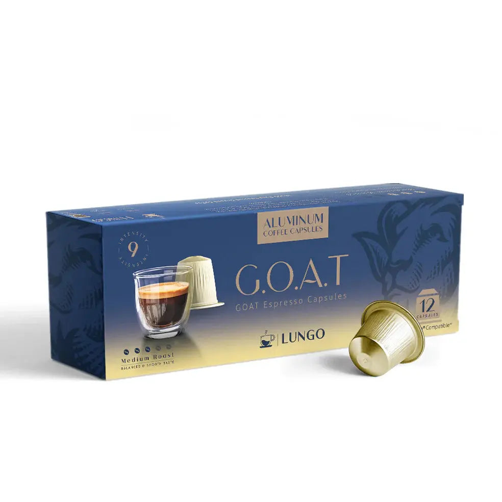 GOAT Lungo Espresso Compatible By Nespresso-12 Aluminum Capsules at Coffee & Cream Egypt