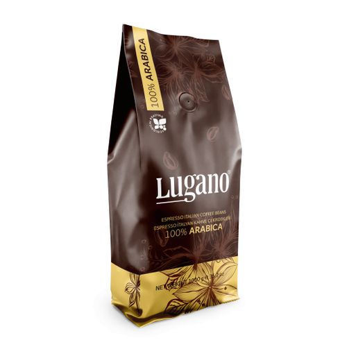 Lugano Caffé - Golden Arabica Coffee Espresso Beans - 1 Kg