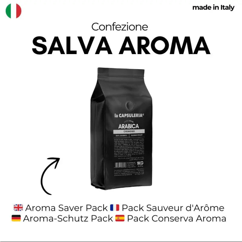 LaCapsuleria - Arabica Cremoso Blend Coffee Beans - 1 kg Coffee Stories