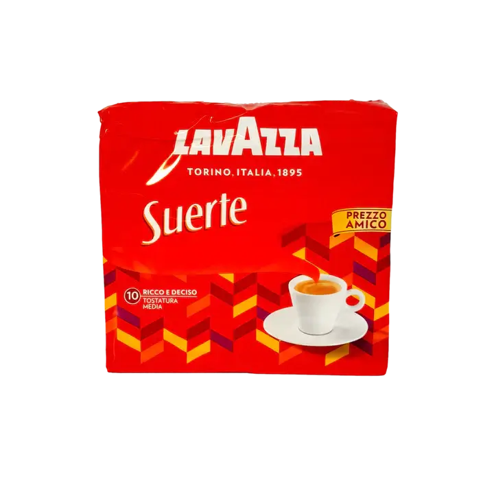 Order Lavazza - Suerte Ground Coffee Espresso - 2 x 250g for LE 480.00 at Coffee & Cream, All your coffee needs in one place. Shop Coffee, Beans, Ground Coffee, Instant Coffee, Creamers, Coffee Machines, Blenders, and more. 50+ Brands Monin, Lavazza, Star