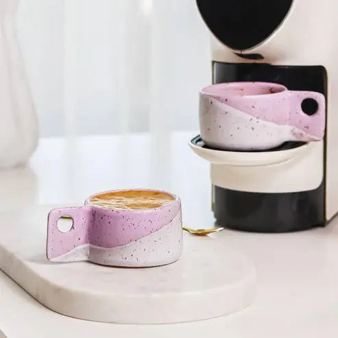 Order Handmade Pottery - Mauve Espresso Cup - 100 ml (Set of 2) for LE 430.00 at Coffee & Cream, All your coffee needs in one place. Shop Coffee, Beans, Ground Coffee, Instant Coffee, Creamers, Coffee Machines, Blenders, and more. 50+ Brands Monin, Lavazz