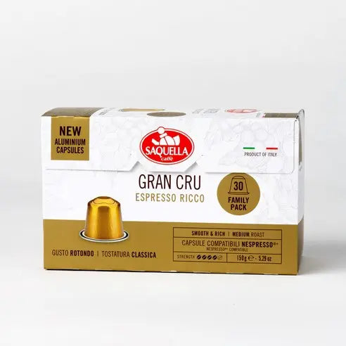 Saquella - Grand Cru Compatible With Nespresso - 30 capsules Coffee & Cream