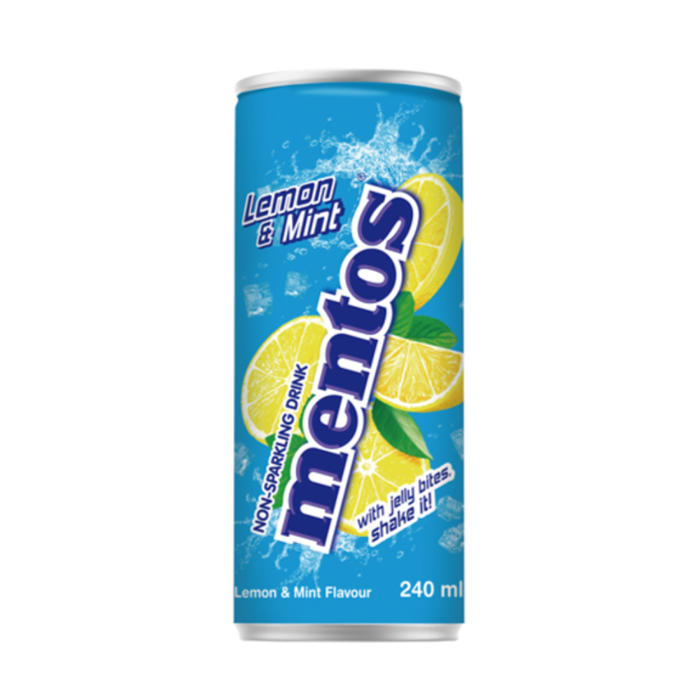 Mentos - Lemon & Mint Soda Can - 240 ml